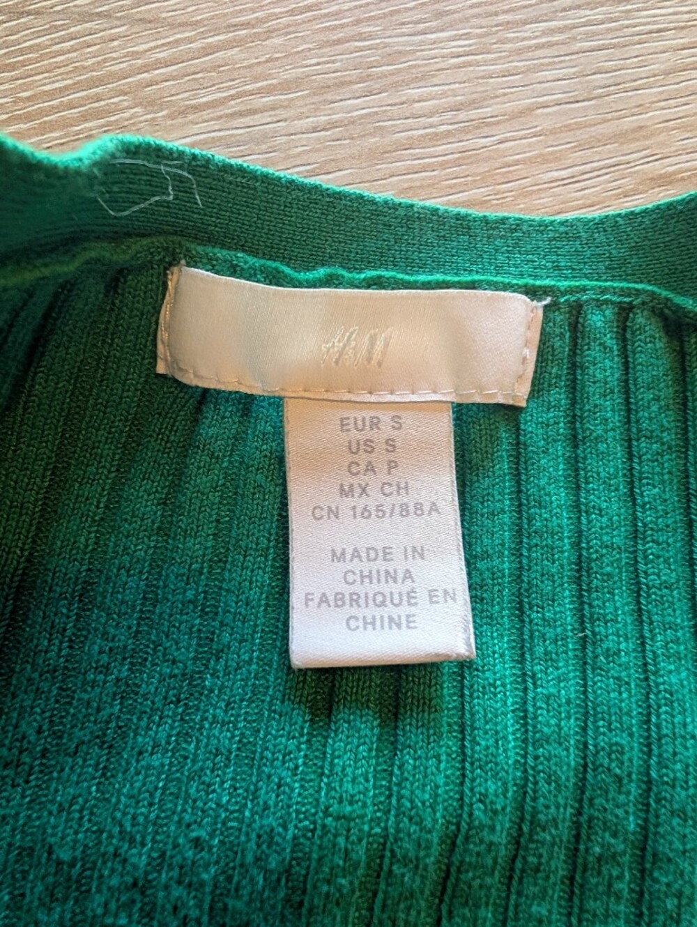 Emerald Green Ribbed V Neck Button Cardigan - Picture 5 of 5